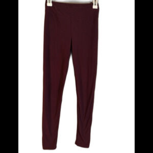 Grace & Lace 2-8 Women's Maroon Stretch Waist Solid Basic Leggings